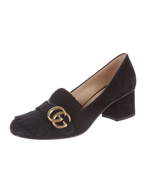 gucci marmont total black|gucci marmont black suede shoes.